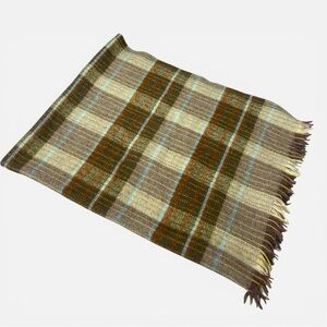 English Heritage 100% Wool Throw Blanket Plaid Made in England Large Wool Throw